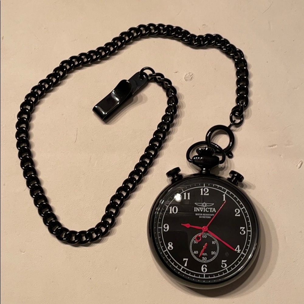 Invicta Black Pocket Watch